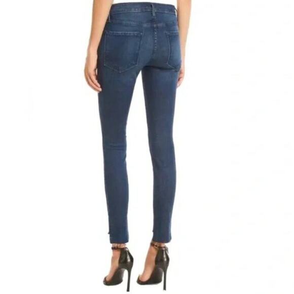 FRAME Le Skinny de Jeanne Mid-Rise Skinny Jeans Indigo Wash Size 26W - Picture 6 of 14